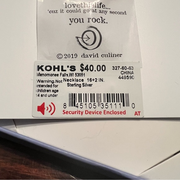 "Love This Life "Mom" Dainty Sterling Silver & Pearl Necklace by‎ David Culiner - Picture 3 of 4